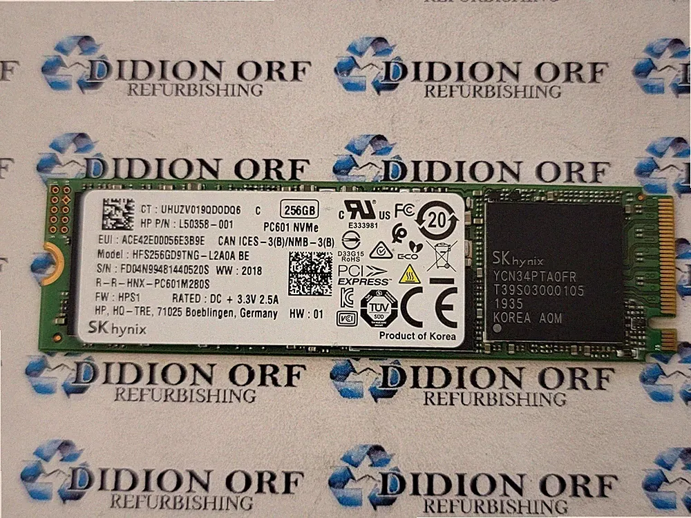 SK HYNIX PC601 256GB M.2 NVMe 2280 SSD HFS256GD9TNG-L2A0A, Grade A, SKU 11346