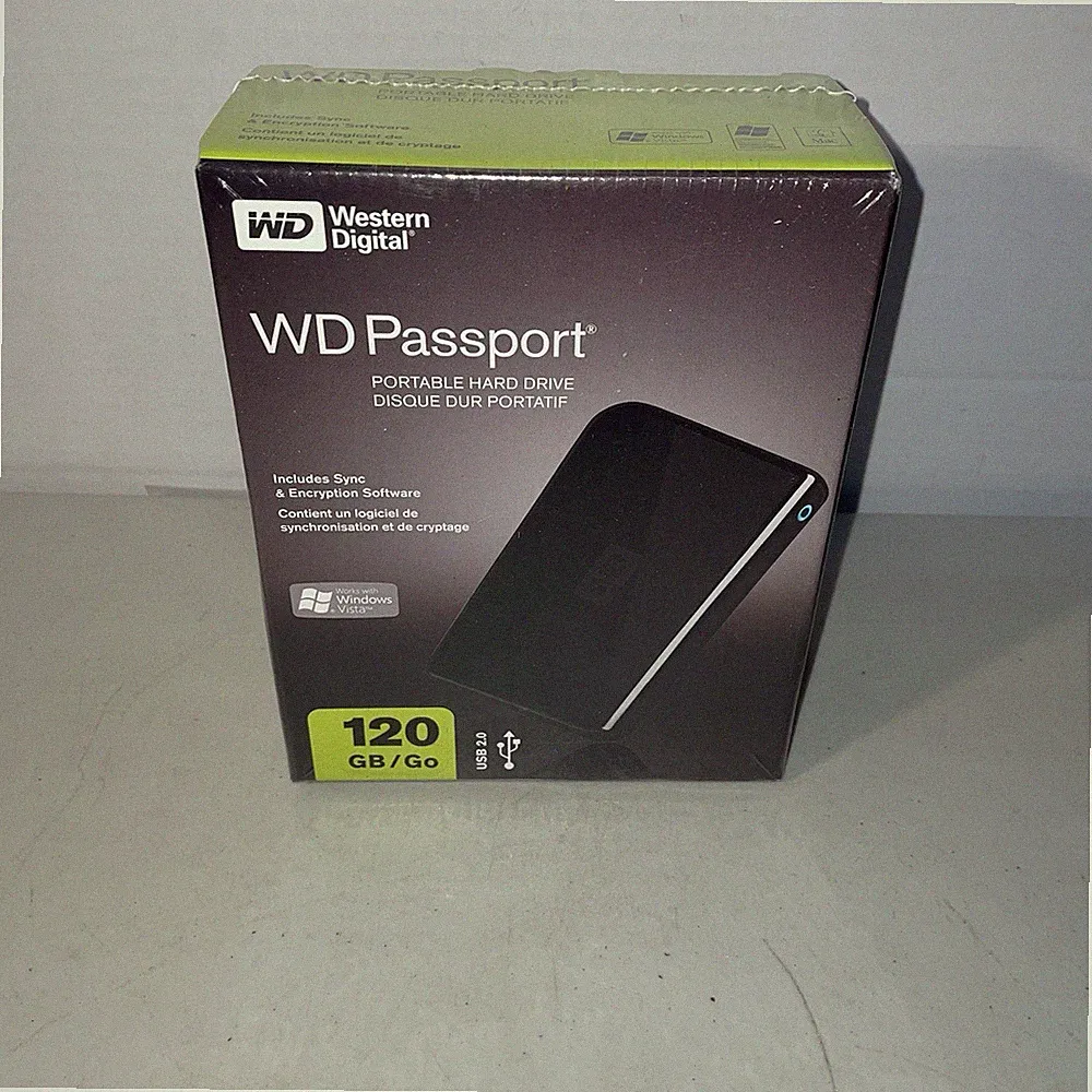 Western Digital WD Passport 120GB Portable Hard Drive External Storage New